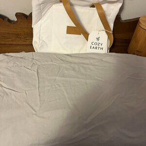 Cozy Earth Light Gray Bamboo Duvet Cover - Queen